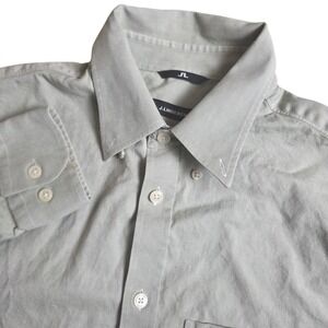 J.Lindeberg Daniel Stretch Oxford Mens Small Grey Button Down Shirt causal